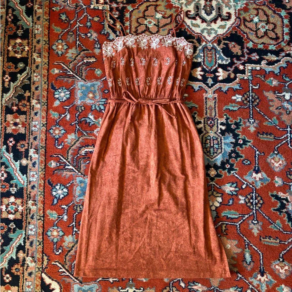 Vintage Bohemian Peasant Boho 70s Dress